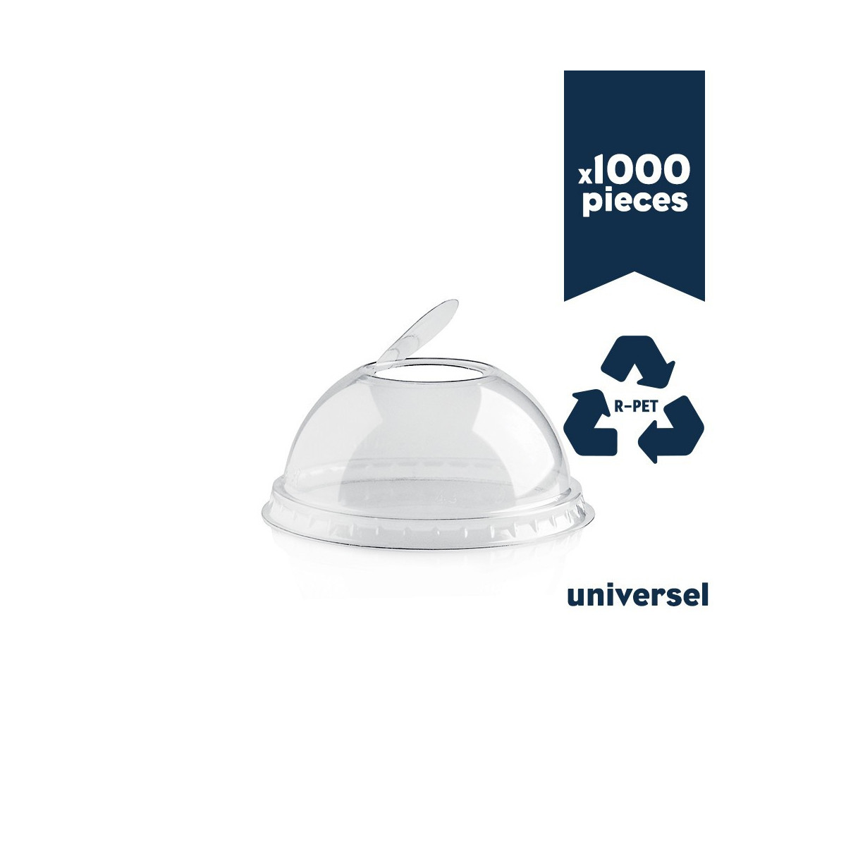 Couvercles dômes PET universels x 1000pcs