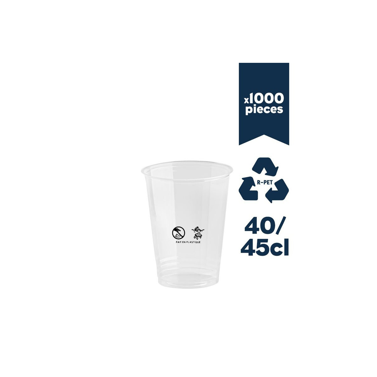 Gobelets R-PET 40cl (16oz)  1000pcs