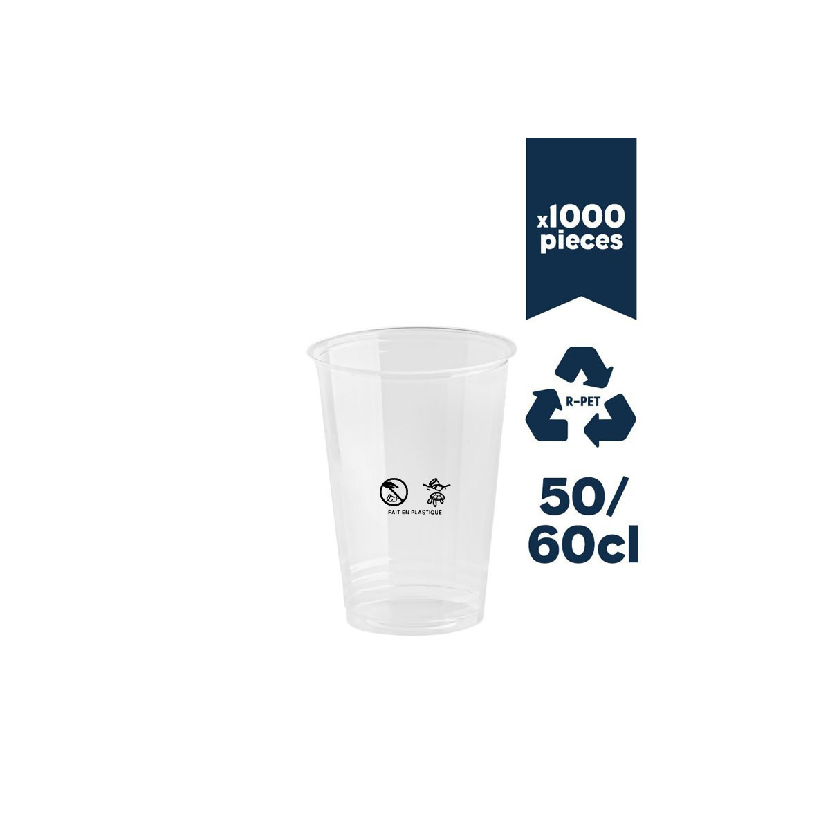 Gobelets R-PET 50cl (20oz) 1000pcs