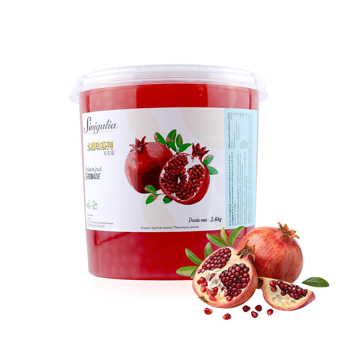 Perles de fruit - Grenade - 3,4kg - Bubble tea - Popping Bobba