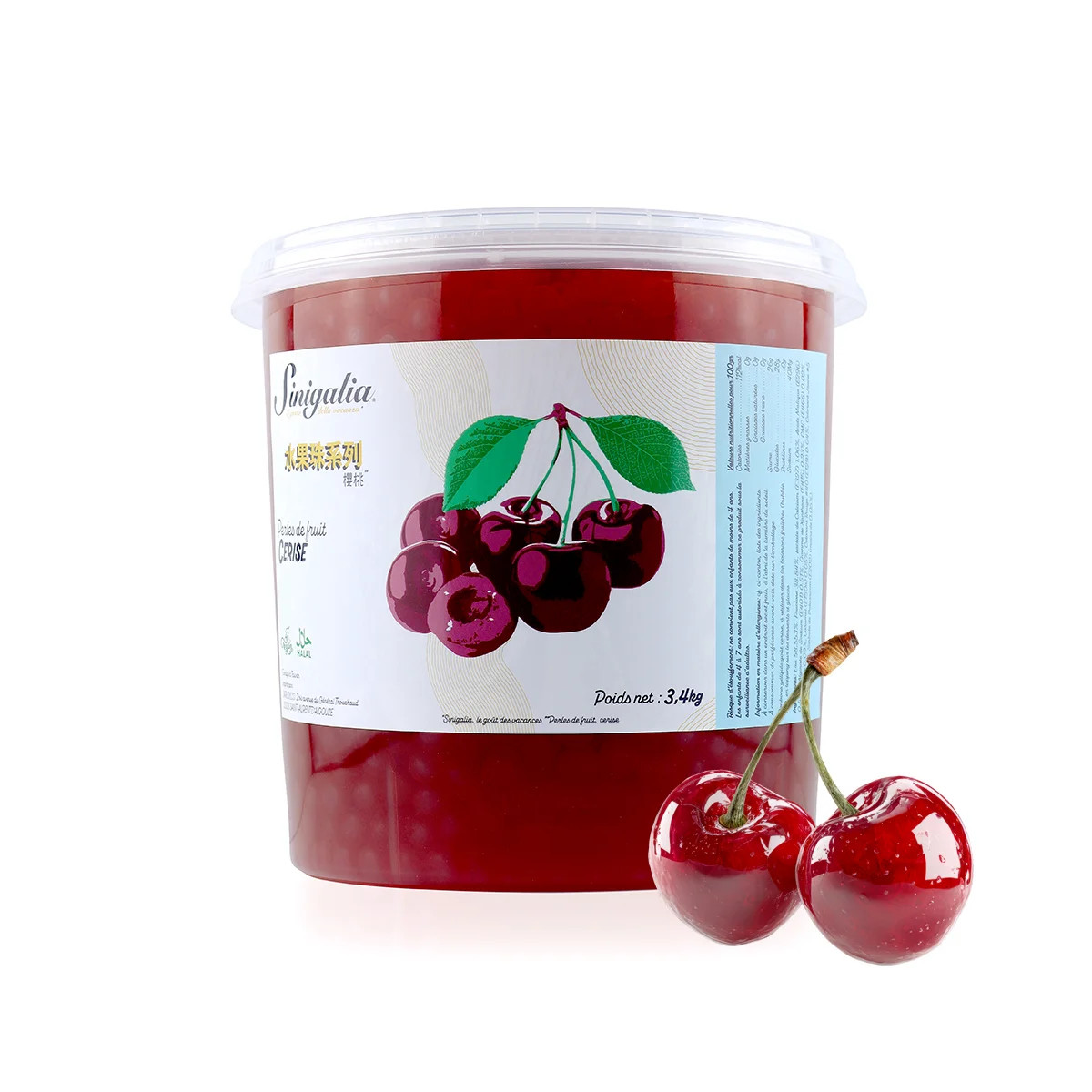 Perles de fruit - Cerise - 3,4kg - Bubble tea - Popping Bobba