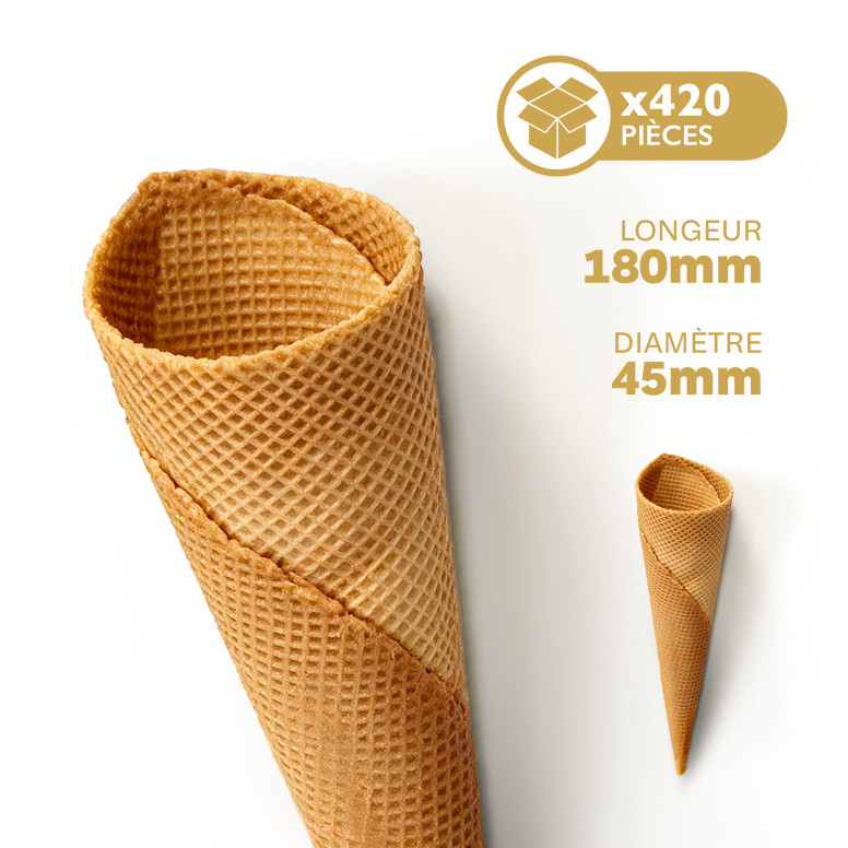 Cornets Barquillos 45mm – 420 pcs | Produit A Glace