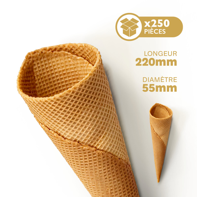 Cornets Barquillos 55mm – 240 pcs Pro | Produit A Glace