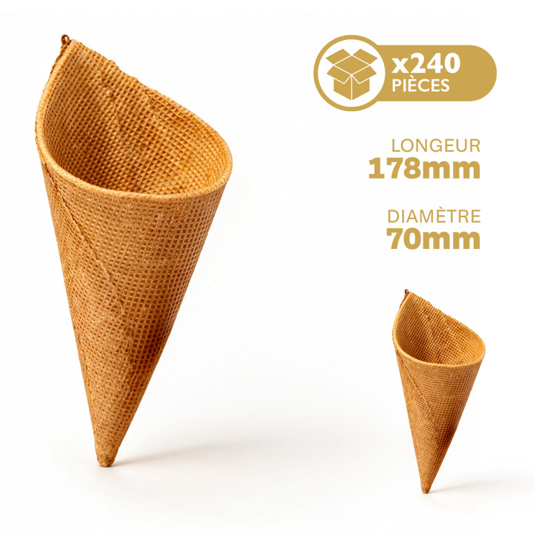 Cornets Barquillos 70mm 250 pcs Pro | Produit A Glace
