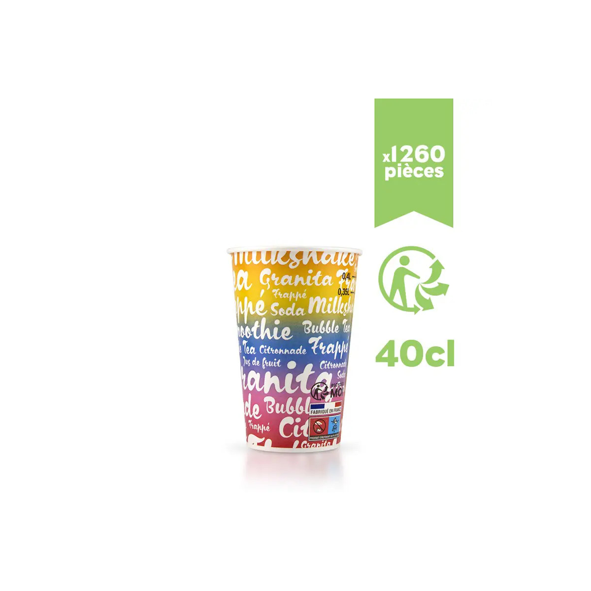 Gobelets carton 40cl (16oz) 1260pcs